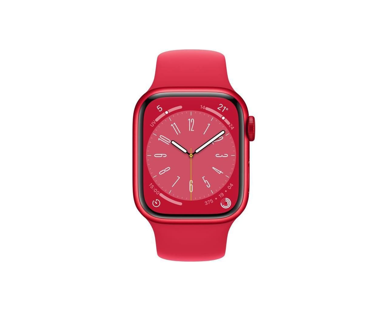 Apple Watch Series 8 GPS, Boîtier en Aluminium (Product) Red de 41 mm, Bracelet Sport (Product) Red - Regular