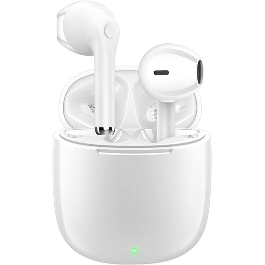 yobola Ecouteurs Bluetooth sans Fil, Ecouteur Bluetooth 5.1 Hi-FI Son Stéréo, Contrôle Tactile, Microphones Intégrés, 25 Heures Durée de Lecture, USB-C Charge Rapide, pour iOS et Android Telephone