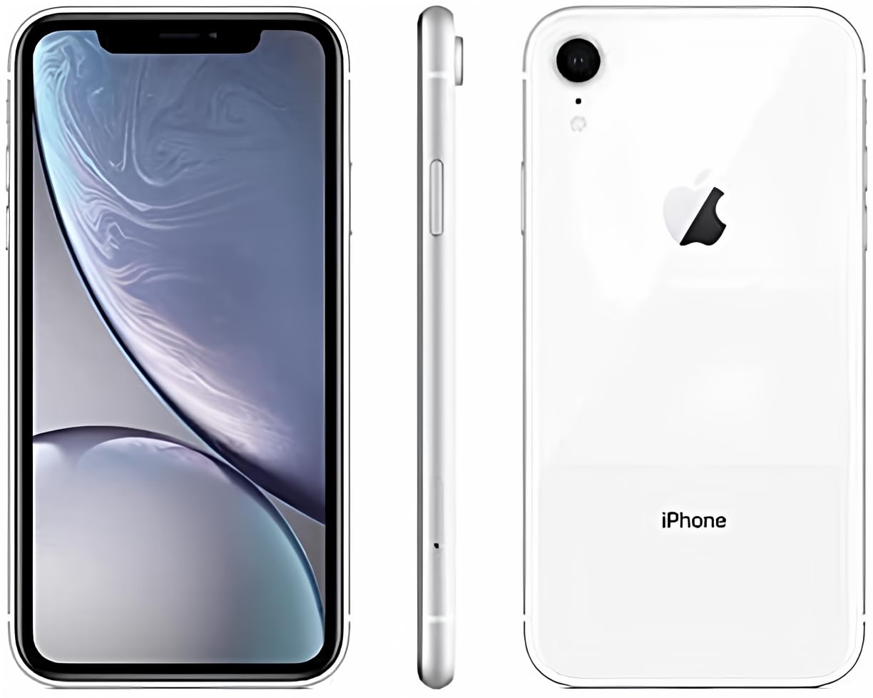 Apple iPhone XR, US Version, 128GB, White - GSM Carriers (Renewed)