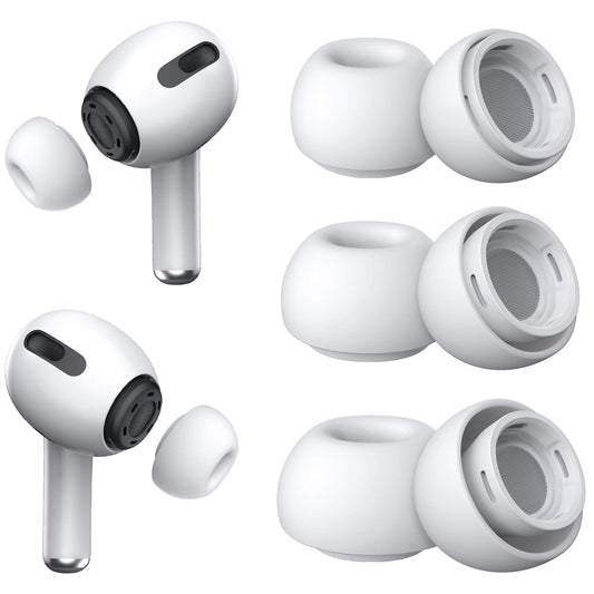 [3 paires]Embouts pour Airpods Pro et Airpods Pro 2 Avec Trou de Réduction du Bruit,Embouts en Silicone Airpods Pro Avec Boîte de Rangement Portable et S'adaptent Dans le Boîtier de Chargement(S/M/L)