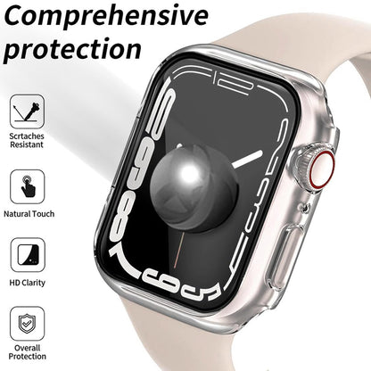 HANKN (2 Pièces Coque Dur pour Apple Watch Series 6 5 4 SE 40mm Protecteur D'écran Verre Trempé Antichoc iWatch Boîtier, 40 mm, Transparent x 2