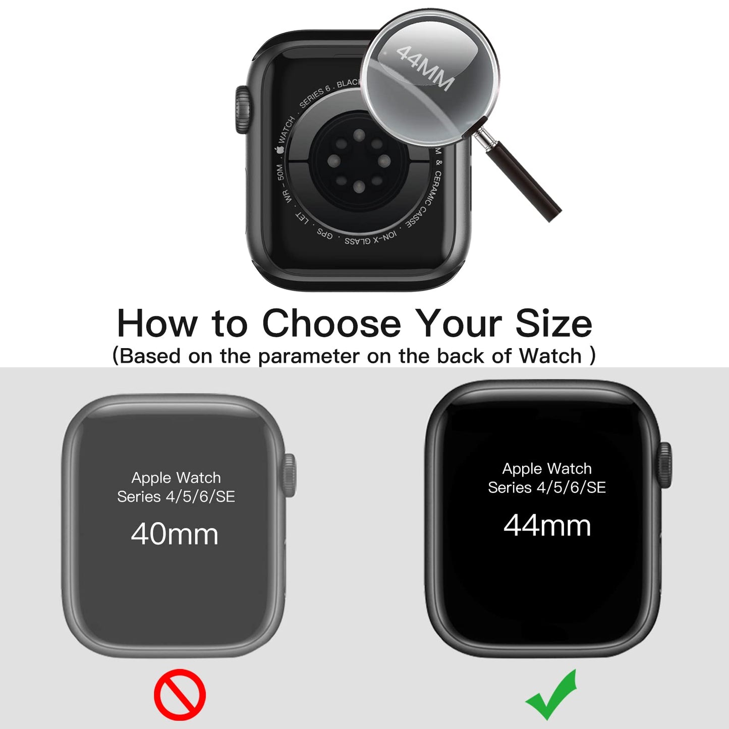 JETech Coque avec Protection D'écran pour Apple Watch SE (2022/2020) /Series 6 5 4 44mm, étui de Protection Complète, Film en Verre Trempé Intégré Haute Sensibilité, Lot de 2 (Or Rose)