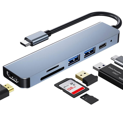 Hub USB C, Adaptateur USB C multiport pour MacBook Pro, Hub USB C à HDMI 6-en-1, Compatible avec Les Ordinateurs Portables USB C, etc. (4K HDMI USB3.0 USB2.0 SD/TF Card Reader 87W PD)