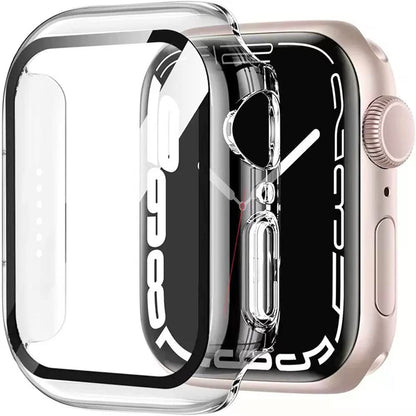 HANKN (2 Pièces Coque Dur pour Apple Watch Series 6 5 4 SE 40mm Protecteur D'écran Verre Trempé Antichoc iWatch Boîtier, 40 mm, Transparent x 2