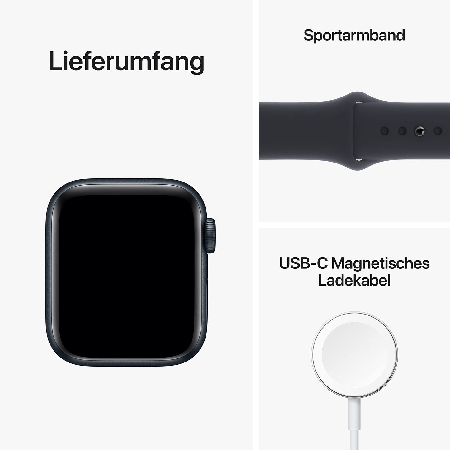 Apple Watch SE (2. Generation) (GPS + Cellular, 40mm) Smartwatch - Aluminiumgehäuse Mitternacht, Sportarmband Mitternacht - Regular. Fitness-und Schlaftracker, Unfallerkennung, Herzfrequenzmesser