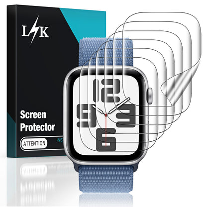 LϟK 6 Pièces Protection Écran pour Apple Watch 44mm Series 6 5 4 Se - sans Bulles Haute Définition Qualité Supérieure Transparent Doux TPU Film Protection