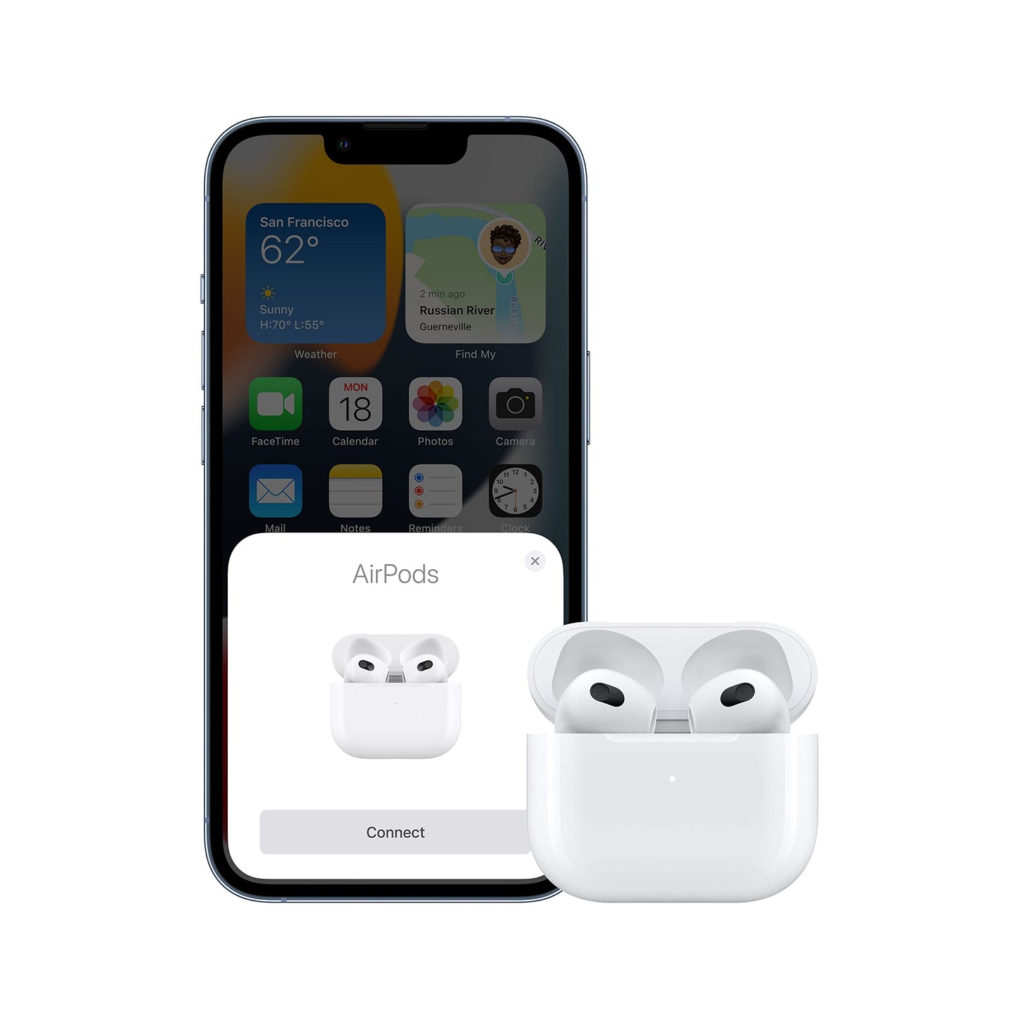 Apple AirPods (3e génération) avec boîtier de Charge Lightning (2022)