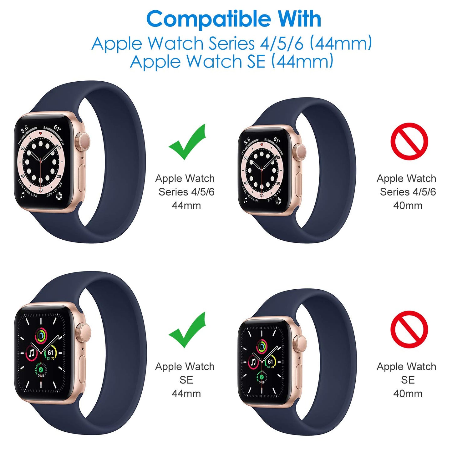 JETech Protection D'écran pour Apple Watch SE (2022/2020) /Series 6 5 4 44 mm, Haute définition, TPU Film de Protection Ultra-Mince, Lot de 3