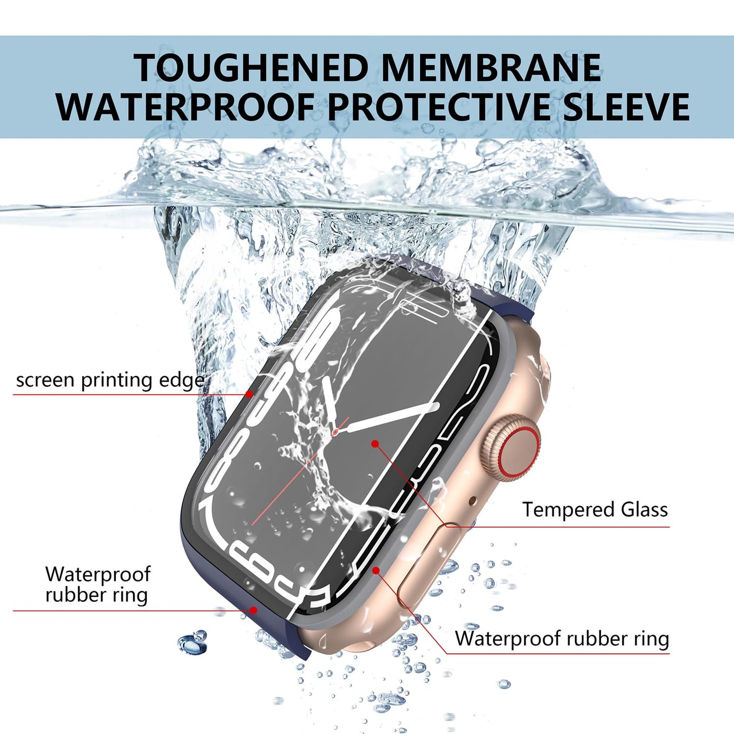 2 Pièces Transparent PC Coque Compatible avec Apple Watch Serie Watch 40mm Series 6 5 4 Se avec Protection ecran en Verre Trempé,HD Clair Ultra Mince Anti-Choc Protection iWatch (40mm)