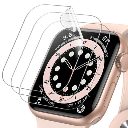 JETech Protection D'écran pour Apple Watch SE (2022/2020) /Series 6 5 4 44 mm, Haute définition, TPU Film de Protection Ultra-Mince, Lot de 3