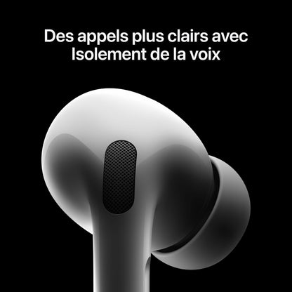 Apple AirPods Pro 2 Écouteurs sans Fil, Casques et écouteurs Bluetooth, Réduction Active du Bruit, Appareil auditif, Mode Transparence, Audio Spatial personnalisé, Son Haute-fidélité, Recharge USB-C