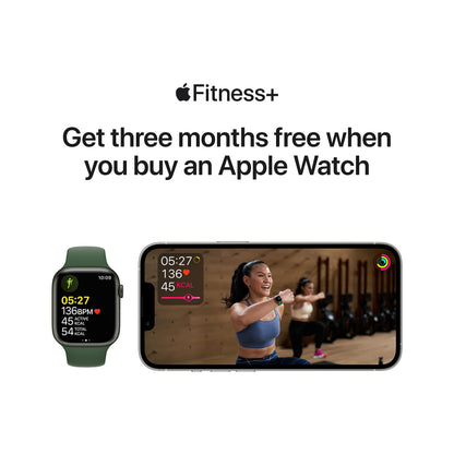 Apple Watch Series 7 (GPS, 45 mm), boîtier en Aluminium Bleu avec Bracelet Sport Bleu Abysse, Standard (Reconditionné)