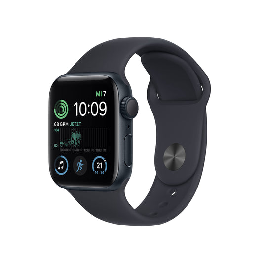 Apple Watch SE (2. Generation) (GPS + Cellular, 40mm) Smartwatch - Aluminiumgehäuse Mitternacht, Sportarmband Mitternacht - Regular. Fitness-und Schlaftracker, Unfallerkennung, Herzfrequenzmesser