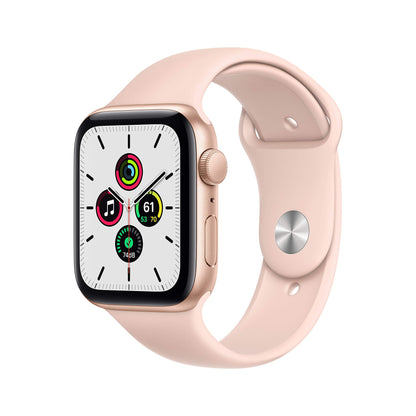 Apple Watch SE 2020 (GPS, 44MM) Boîtier en Aluminium Or avec Bracelet Sport Sable Rose (Reconditionné)