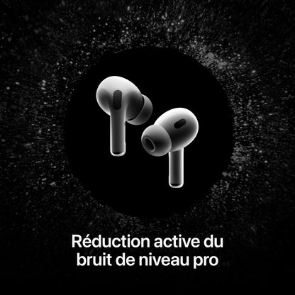 Apple AirPods Pro 2 Écouteurs sans Fil, Casques et écouteurs Bluetooth, Réduction Active du Bruit, Appareil auditif, Mode Transparence, Audio Spatial personnalisé, Son Haute-fidélité, Recharge USB-C