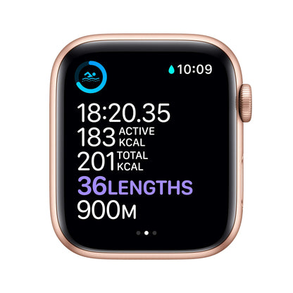 Apple Watch Series 6 (GPS, 44MM) Boîtier en Aluminium Or avec Bracelet Sport Sable Rose (Reconditionné)